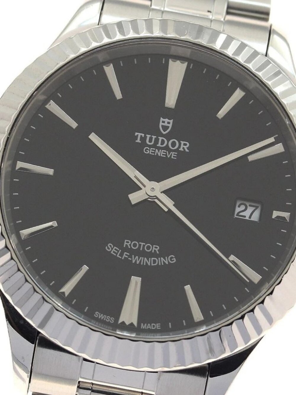 TUDOR Style 12510 WG bezel date Black Dial Automatic Men's Watch_944525